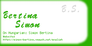 bertina simon business card